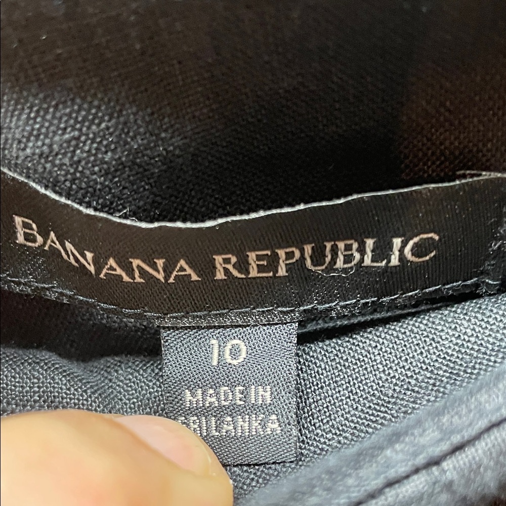 Banana Republic Black High Rise Wide-Leg Pants with Side Pockets - Picture 2 of 11